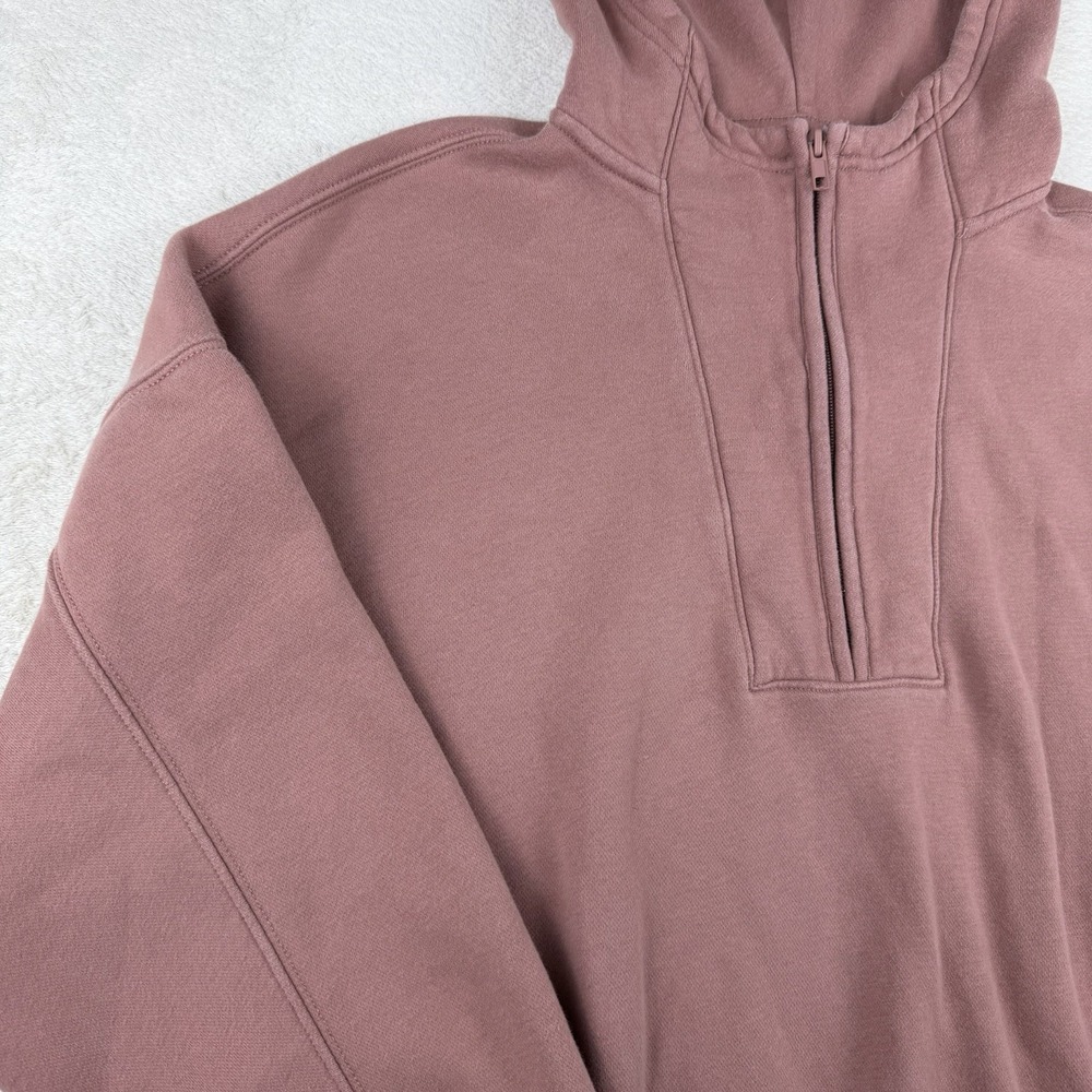 Abercrombie and Fitch Soft A&F Sunday Half-zip Hoodie Pinkish Women's Size M - Picture 4 of 14